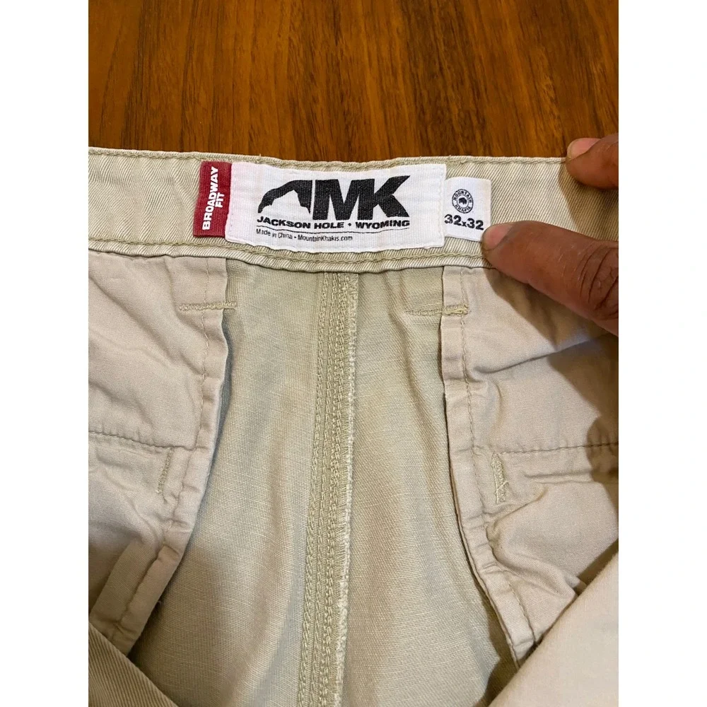 Khaki Tan Mountain Khakis Broadway Fit Cotton Straight Leg Pants (Mens 32x32)